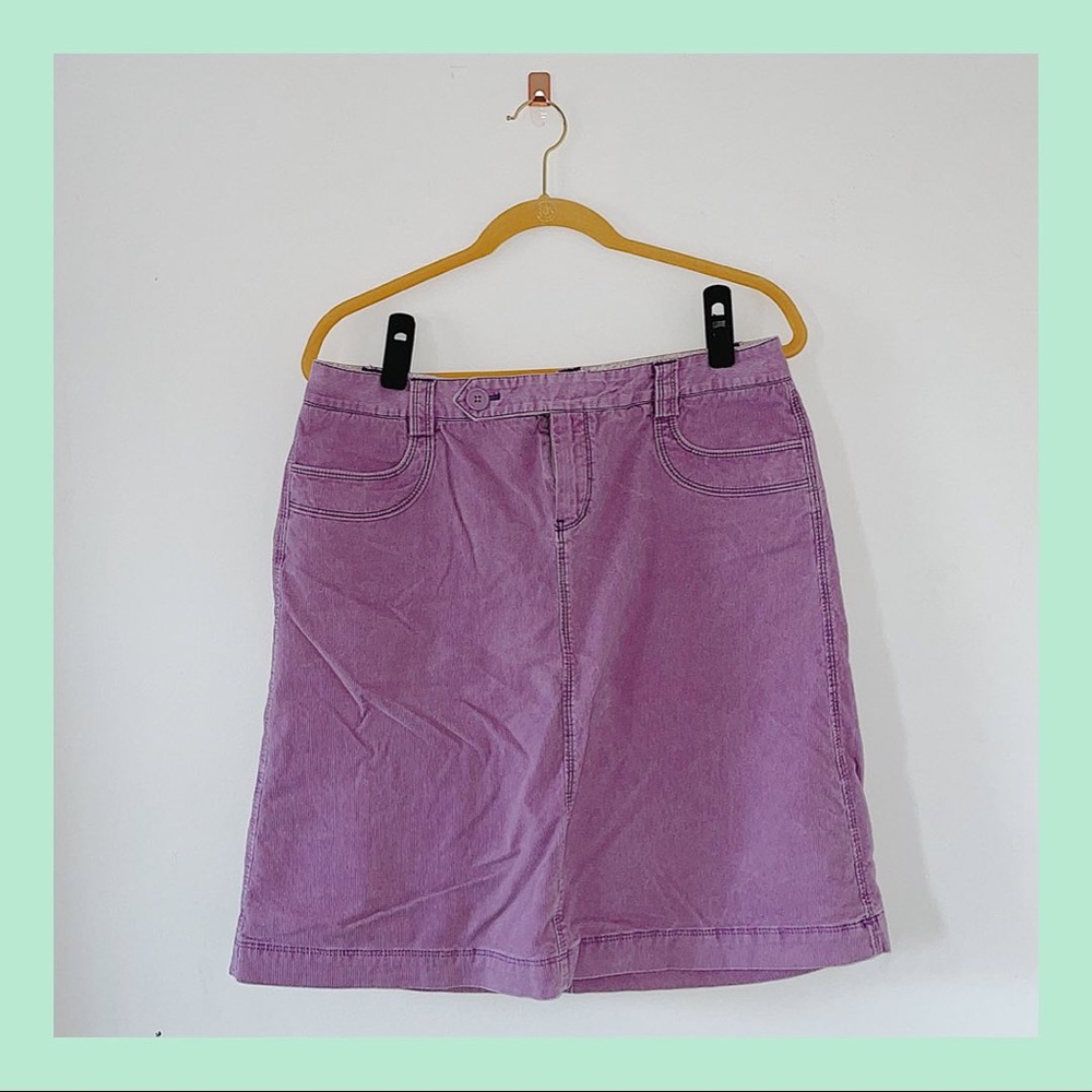 GAP PURPLE CORDUROY STRETCH SKIRT